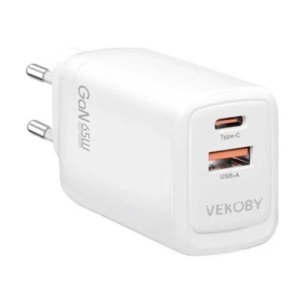 Cargador rápido GaN de 65 W PD+QC de la serie Super